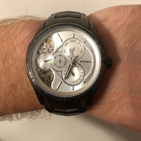 Men's Fossil Twist Automatic Watch with Silver-Tone Dial ME1019 - Picture 6 of 6